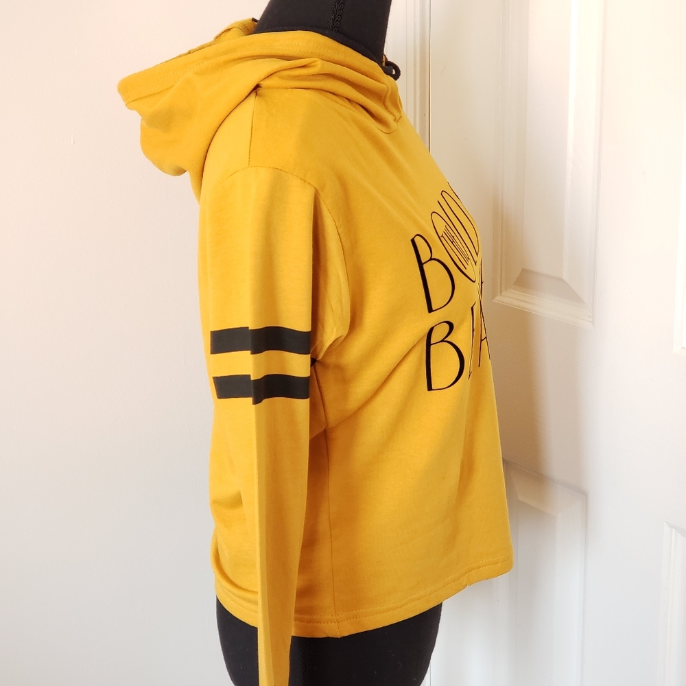 LOV Boutique. The Bold & Beautiful Crop Hoodie - Picture 3 of 8